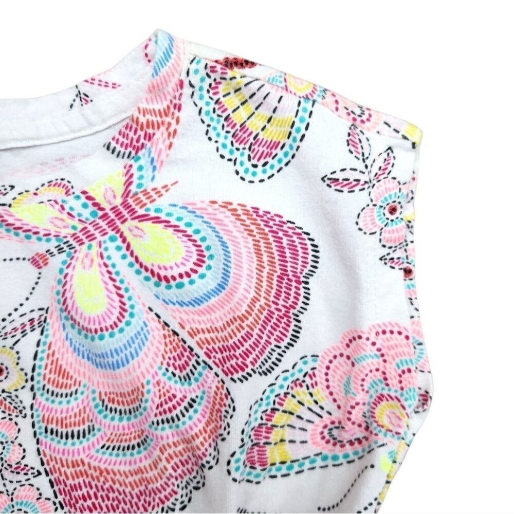 GAP Kids Multicolor Butterfly Patterned Girls Dress 100% Cotton Size 4T (XS) - Picture 3 of 12